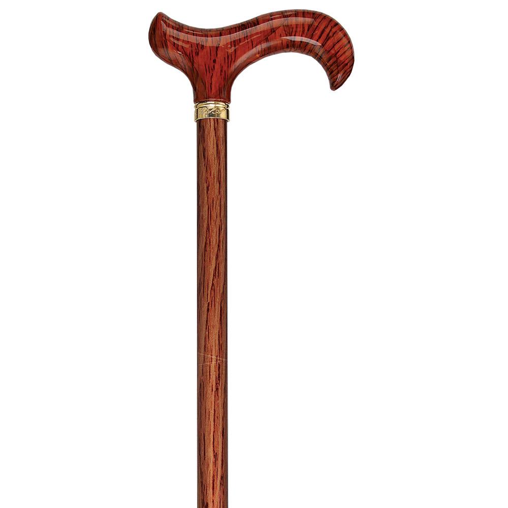 Fashionable Canes Realistic Wood Designer Adjustable Cane w/ SafeTbase