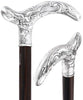 Fayet Silver Plated Birds of a Feather Derby Walking Cane with Stamina Wood Shaft