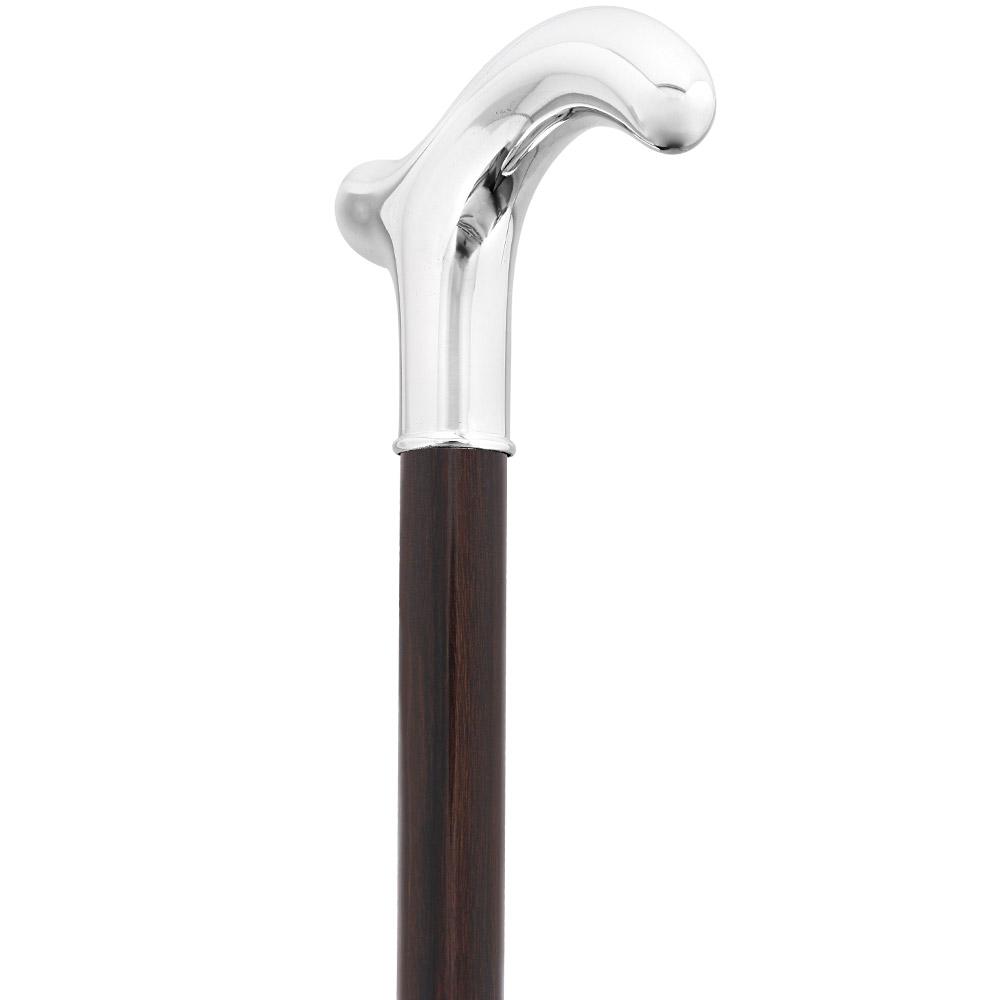 Fayet Silver Plated Fritz Handle on Macassar Carbon Fiber Shaft