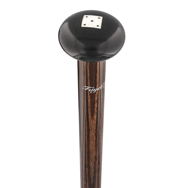 Fayet Carved Bone Dice Set Knob Handle Walking Stick With Stamina Wood Shaft