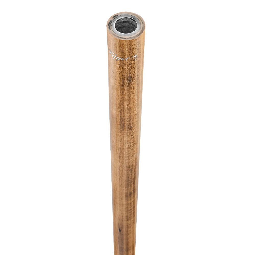 Fayet Corkscrew Cane Olivewood T Handle With Scorched Maple Wood Shaft