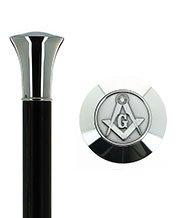 Fayet Silver Plated Masonic Square & Compass w/ Carbon Fiber Shaft