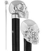 Fayet Chrome Skull Handle Sword Walking Stick with Carbon Fiber Shaft