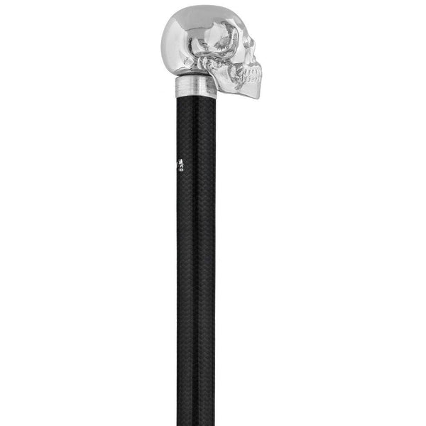 Fayet Chrome Skull Handle Sword Walking Stick with Carbon Fiber Shaft