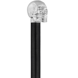 Fayet Chrome Skull Handle Sword Walking Stick with Carbon Fiber Shaft