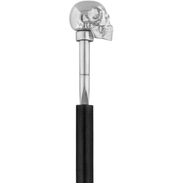 Fayet Chrome Skull Handle Sword Walking Stick with Carbon Fiber Shaft