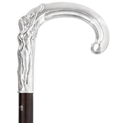 Fayet Eve and the Snake Silver Plated Tourist Walking Cane w/ Carbon Fiber Shaft