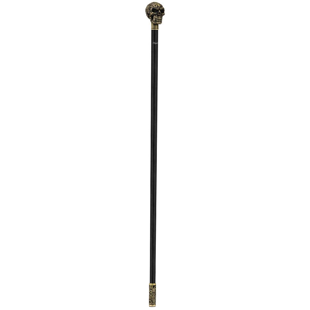Fayet Steampunk Gears & Skull Cane w/ Carbon Fiber Shaft (Designed by 2 Saints in Paris)