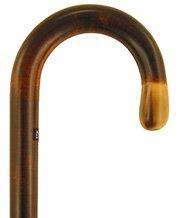 Fayet Blonde Horn Ball Tourist Walking Cane With Dark Maple Shaft