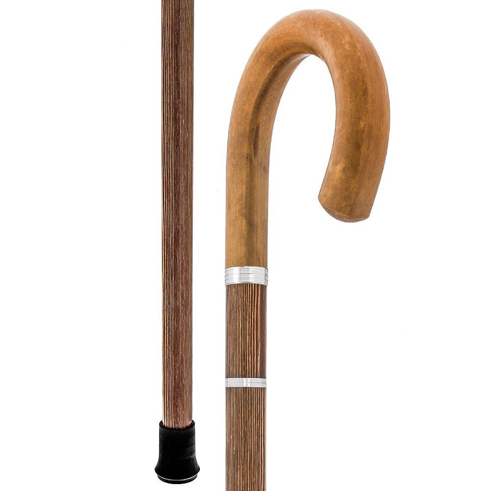 Fayet Brown Malacca Tourist Handle Sword-Gadget Walking Stick w/ Stamina Wood Shaft
