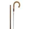 Fayet Brown Malacca Tourist Handle Sword-Gadget Walking Stick w/ Stamina Wood Shaft