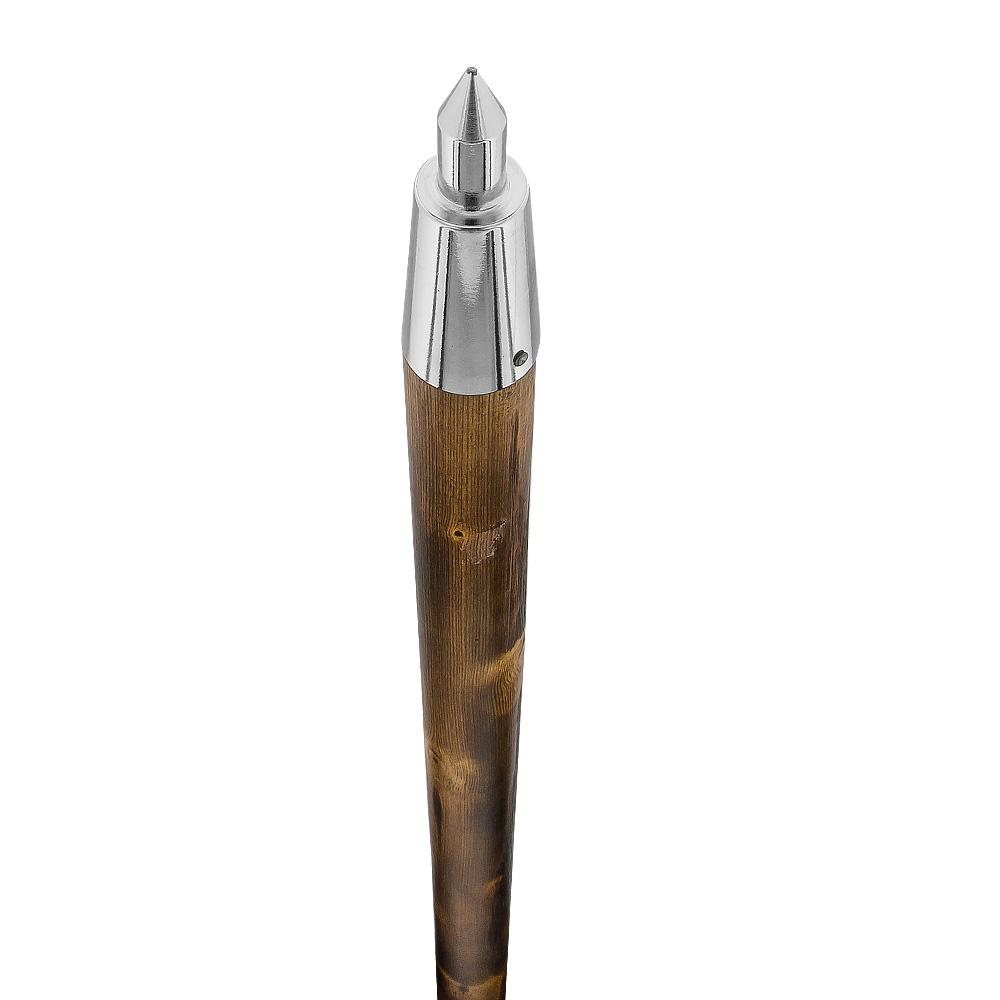 Fayet Brown Natural Chestnut Wood Sword-Gadget Hiking Staff w/ Compass