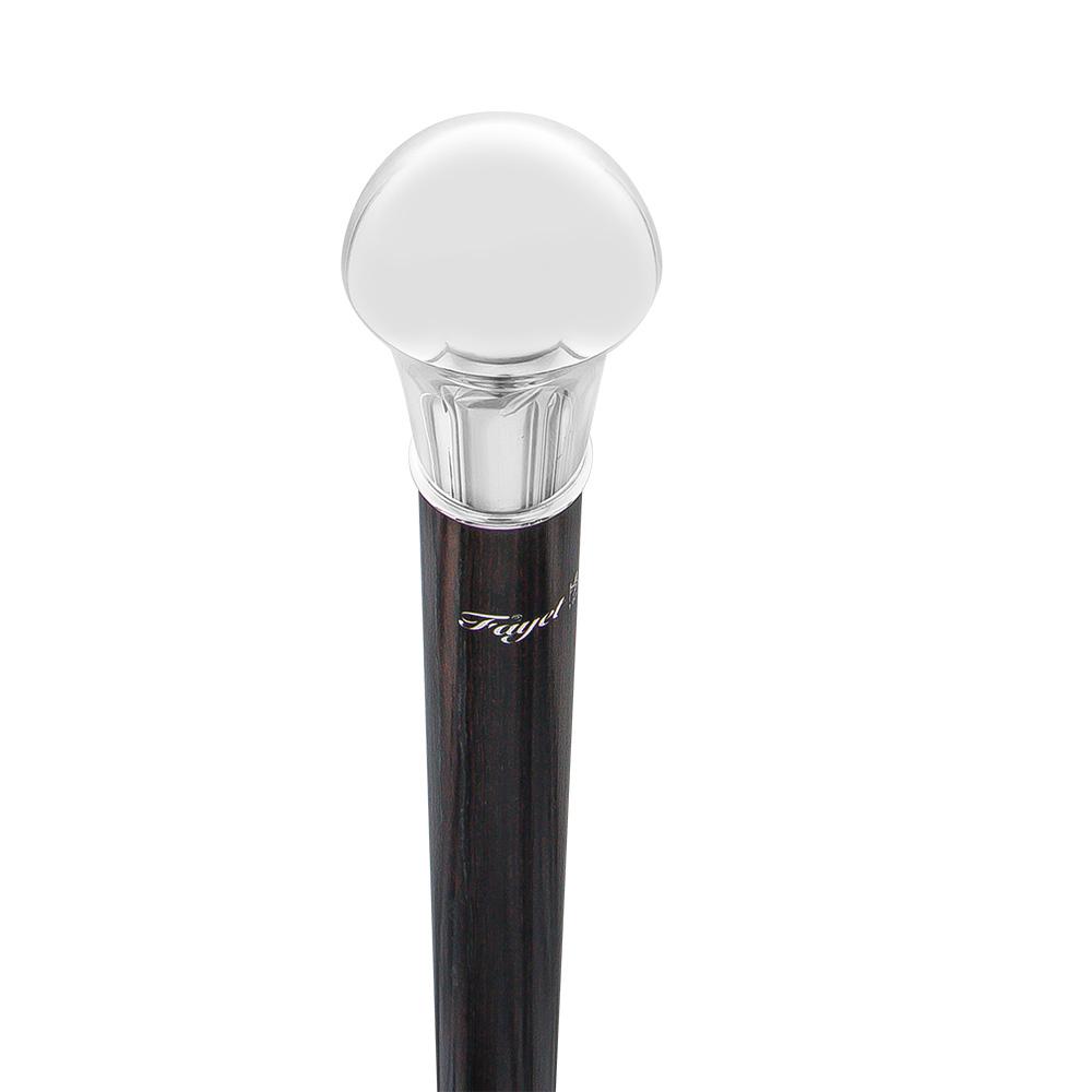 Fayet Silver Plated Knob Walking Stick w/ Stamina Wood Shaft