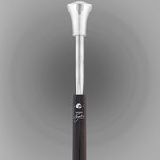 Fayet Silver Plated Sword-Gadget Flat Handle Walking Stick With Macassar Carbon Fiber Shaft