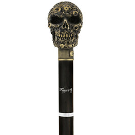 Fayet Steampunk Gears & Sword Cane w/ Black Stamina Wood Shaft (Designed by 2 Saints in Paris)