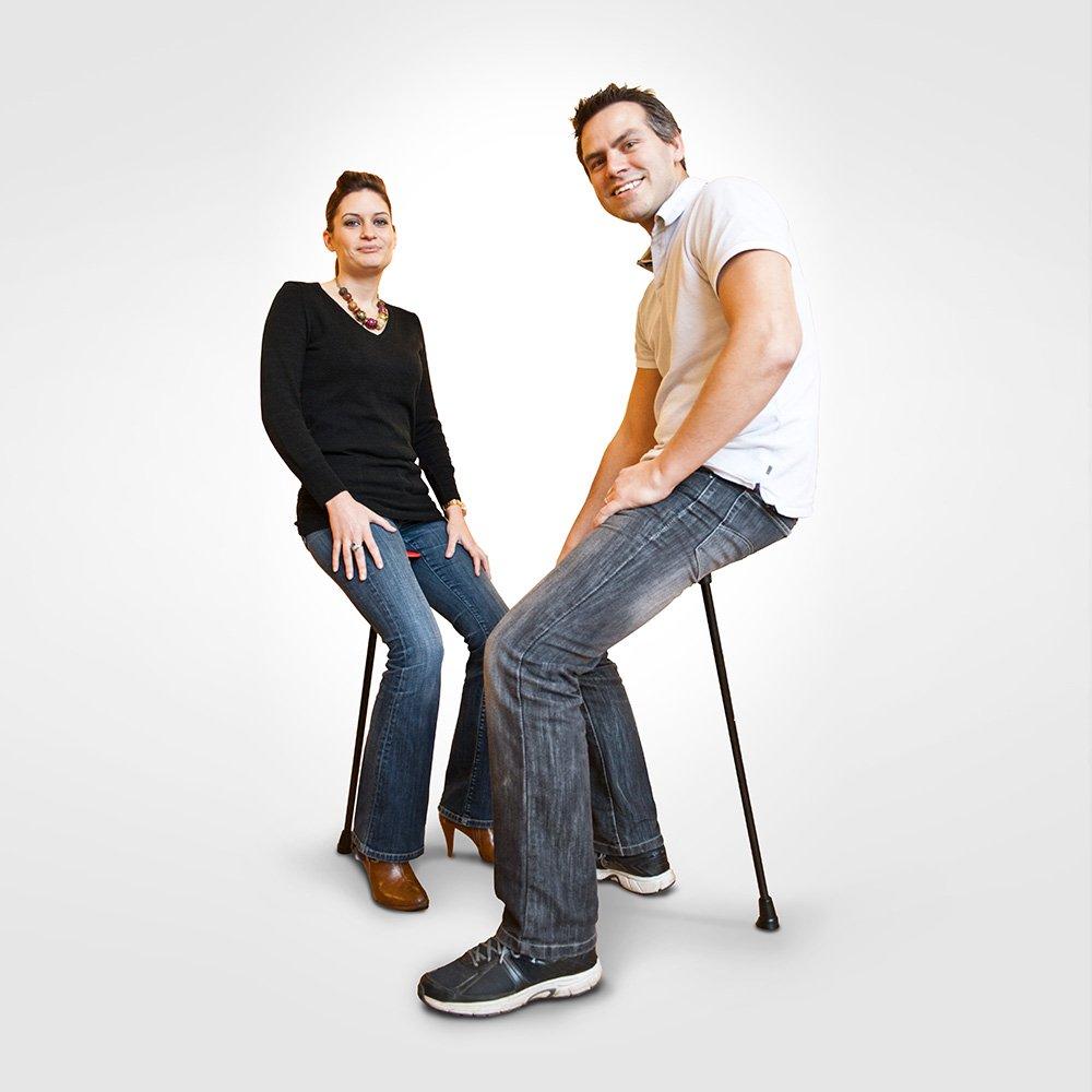 Flipstick: Foldable, Adjustable Seat Cane + Bag