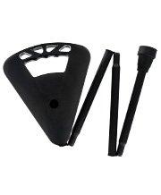 FlipStick Flipstick Straight Folding Seat Cane Black w/ Black Bag - Non-Adjustable