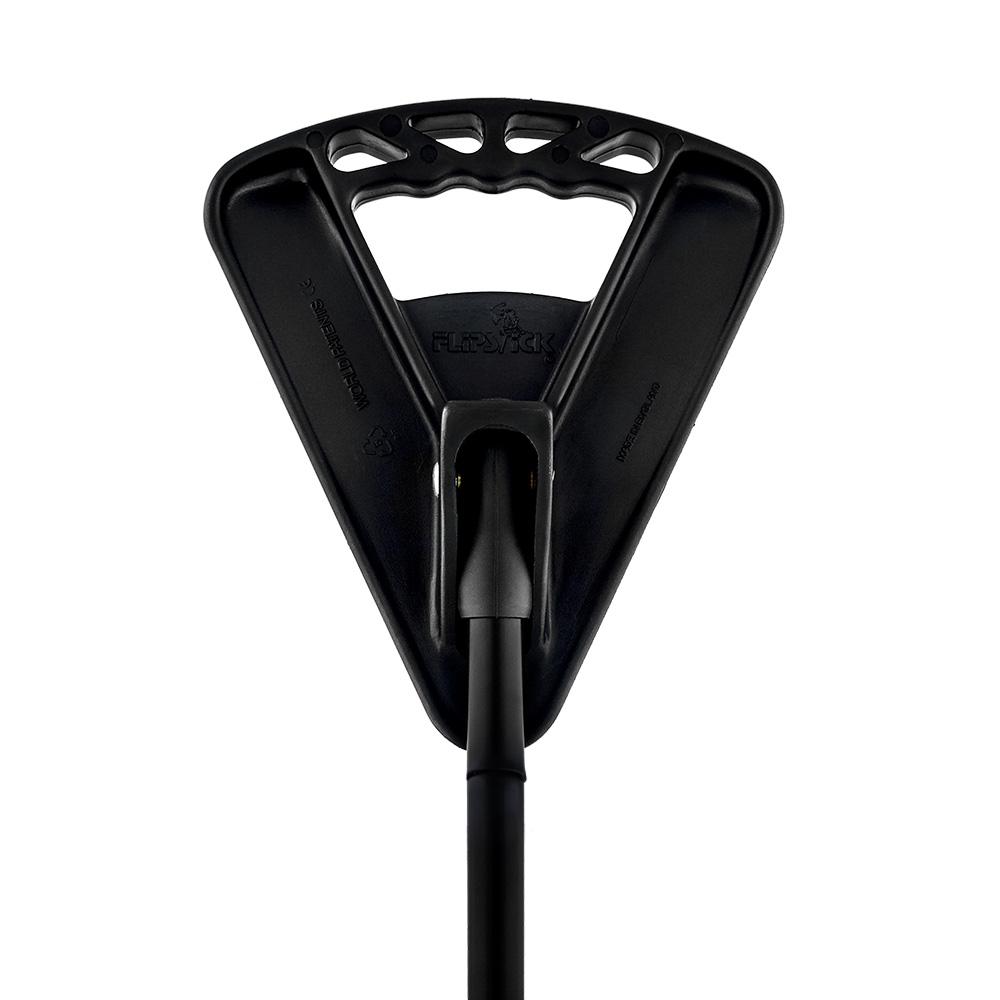 FlipStick Flipstick Straight Folding Seat Cane Black w/ Black Bag - Non-Adjustable