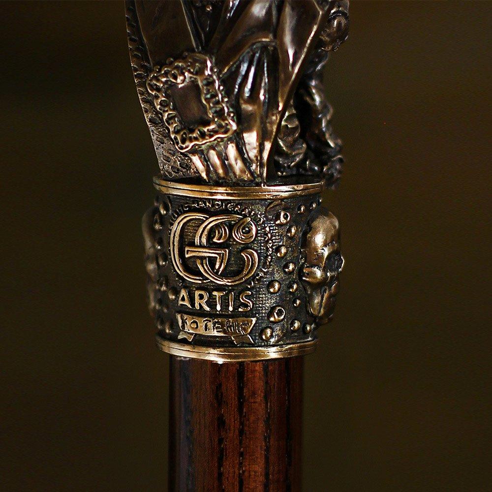 GC Artis Bronze Barbossa Captain Walking Cane - Pirates of Caribbean Look