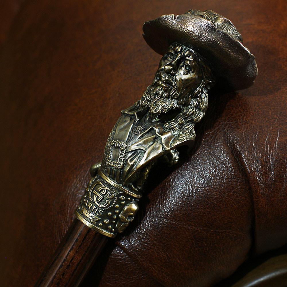 GC Artis Bronze Barbossa Captain Walking Cane - Pirates of Caribbean Look
