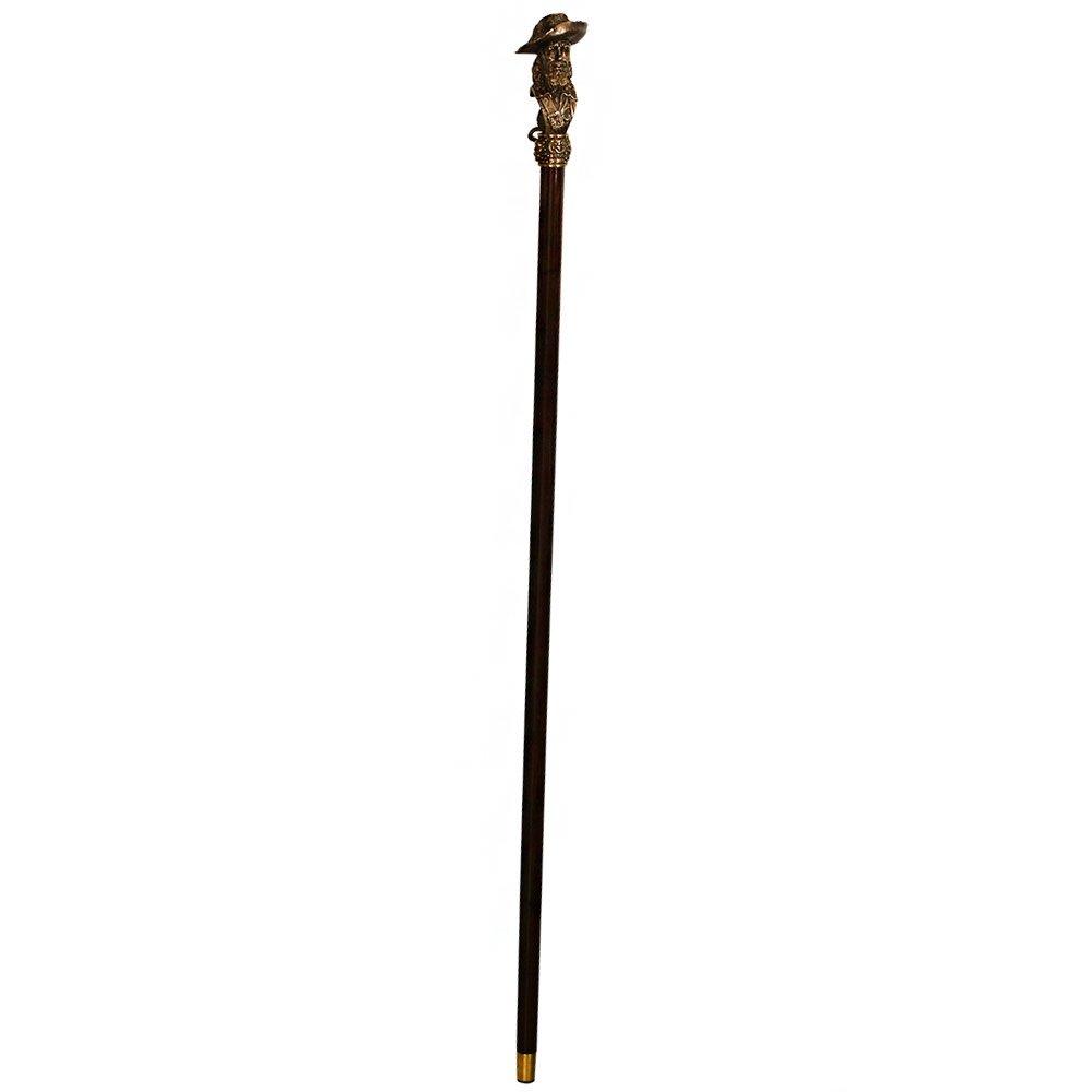 GC Artis Bronze Barbossa Captain Walking Cane - Pirates of Caribbean Look