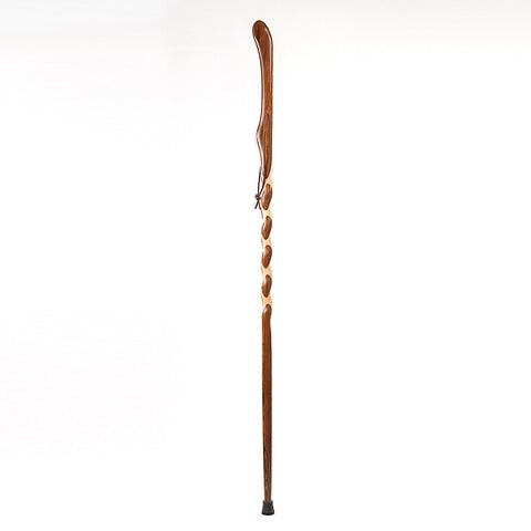 HandCrafted Sticks Maple Highlighted Intertwined Bocote Hiking Staff