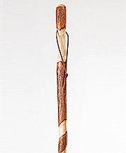 HandCrafted Sticks Spiral Scored Sassafras Hiking Staff