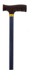 Harvy Dress Stick Blue Ice Adjustable Fritz Walking Cane w/ Aluminum Shaft and Brass Collar