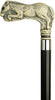 HARVY Scrimshaw Running Horse Walking Cane With Black Beechwood Shaft and Silver Collar
