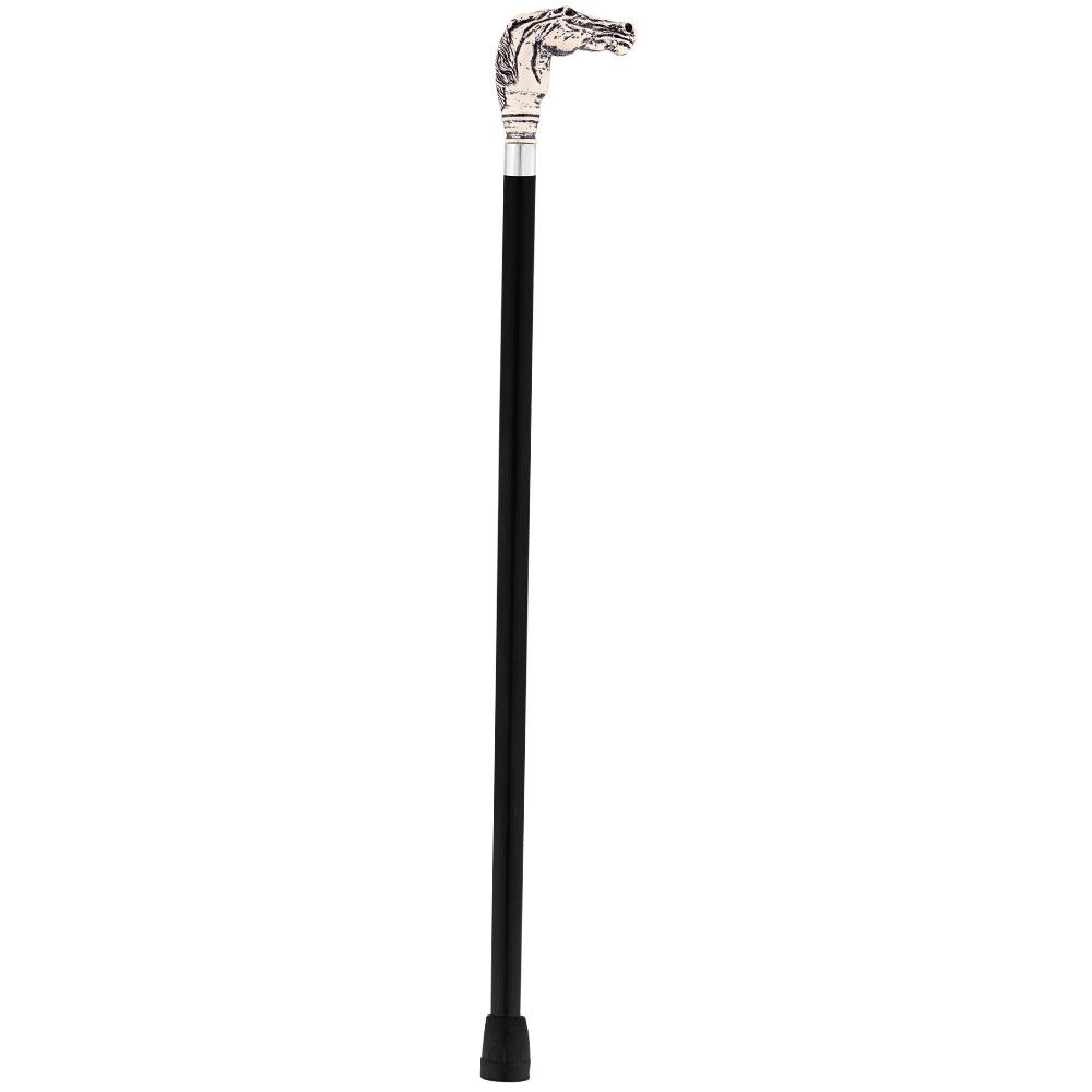 HARVY Scrimshaw Horse Head Walking Cane