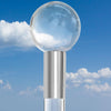 HARVY Lucite Ball Handle Walking Stick With Lucite Shaft and Silver Collar