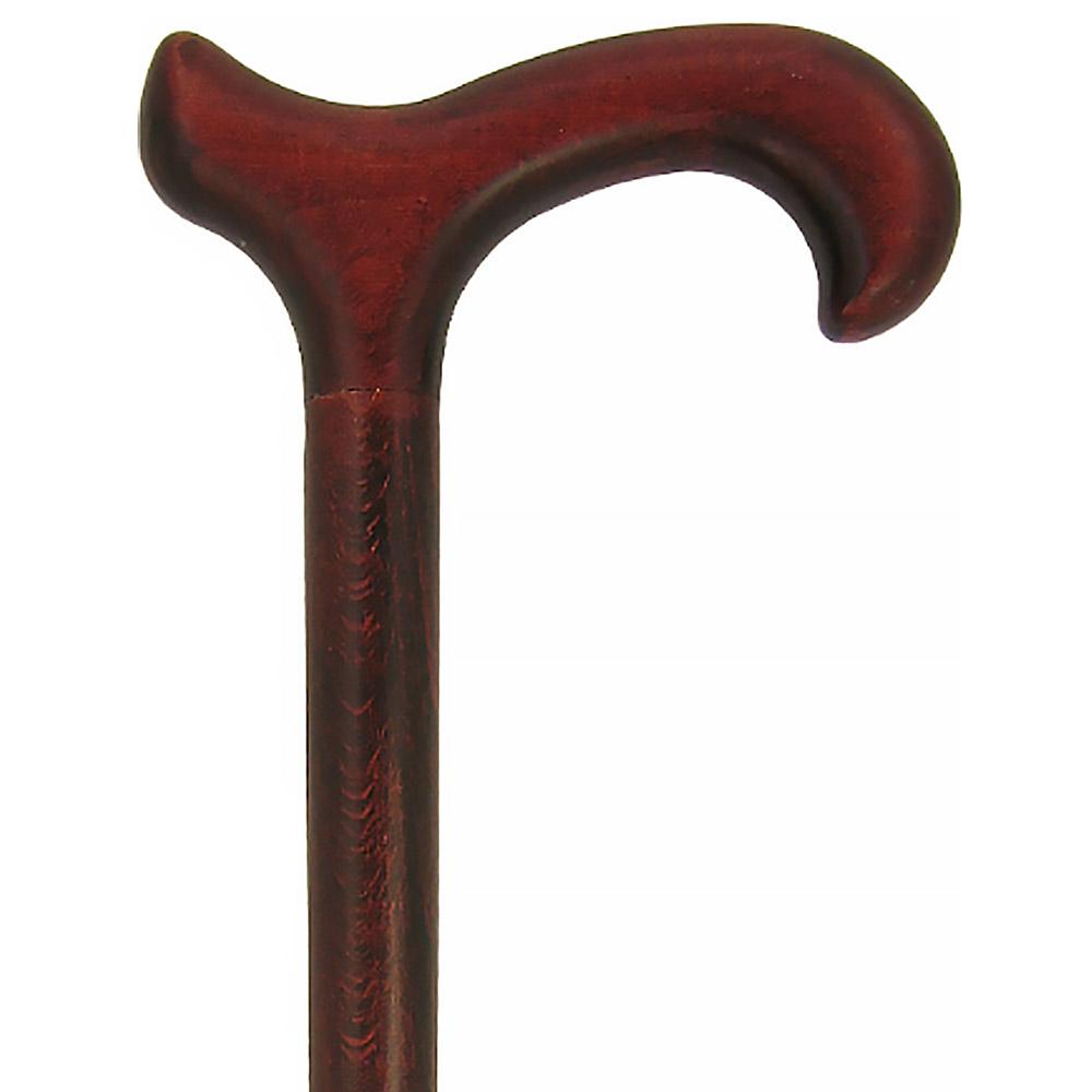 HARVY Dark Rosewood Derby Walking Cane With Dark Rosewood Stained Beechwood Shaft