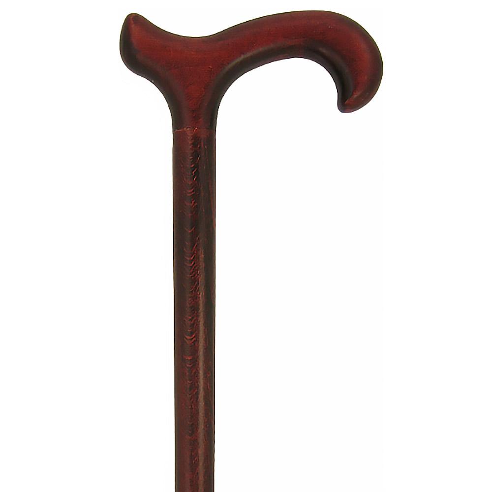 HARVY Dark Rosewood Derby Walking Cane With Dark Rosewood Stained Beechwood Shaft