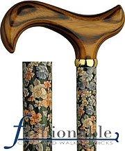 HARVY Colors of Fall Derby Walking Cane With Beechwood Shaft and Brass Collar