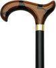 HARVY Exotic Moroccan Style Derby Walking Cane With Black Beechwood Shaft and Brass Collar