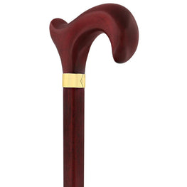 HARVY Deluxe Cherry Stained Hardwood Derby Extra Long Walking Cane