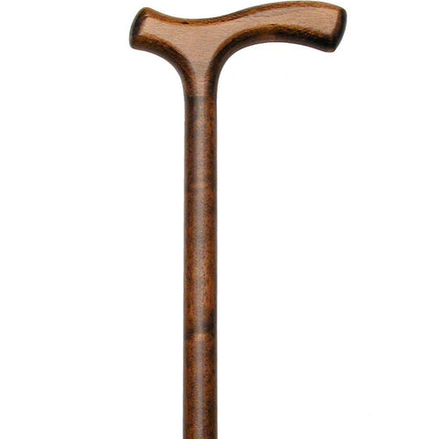 HARVY Light brown, Fritz handle walking cane with stained Beechwood shaft