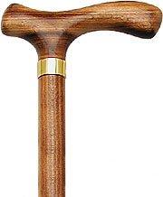 HARVY Scorched Fritz walking cane with Beechwood shaft and Brass collar