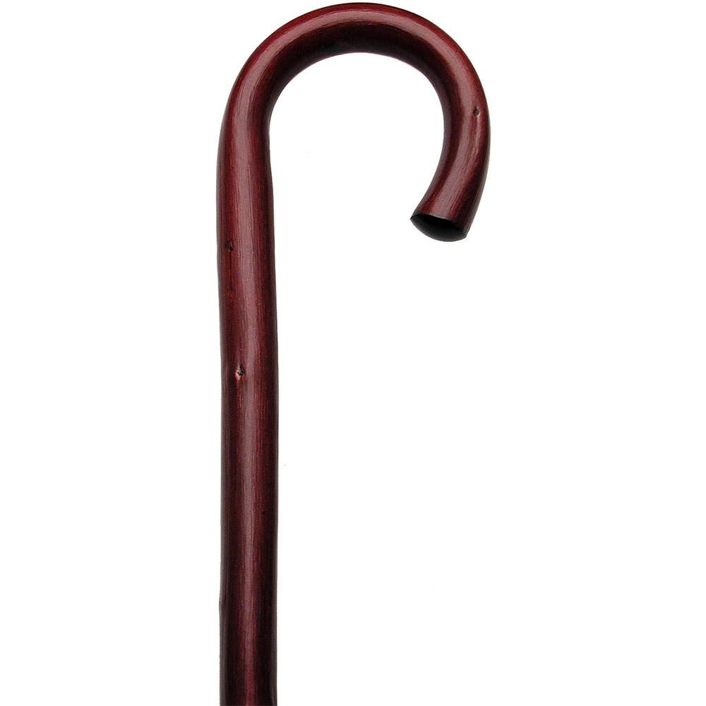HARVY Burgundy Red Tourist Handle Walking Cane With Chestnut Shaft