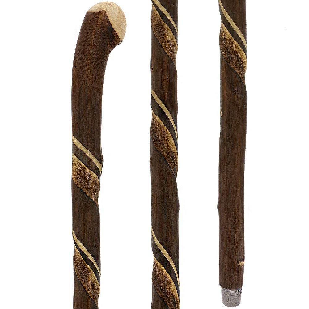 HARVY Root Knobbed Turned Walking Stick with Flamed Chestnut shaft