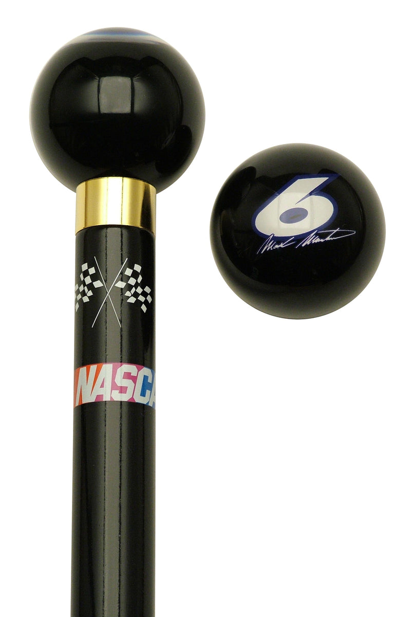 Nascar - Mark Martin Knob Handle Walking Stick With Black