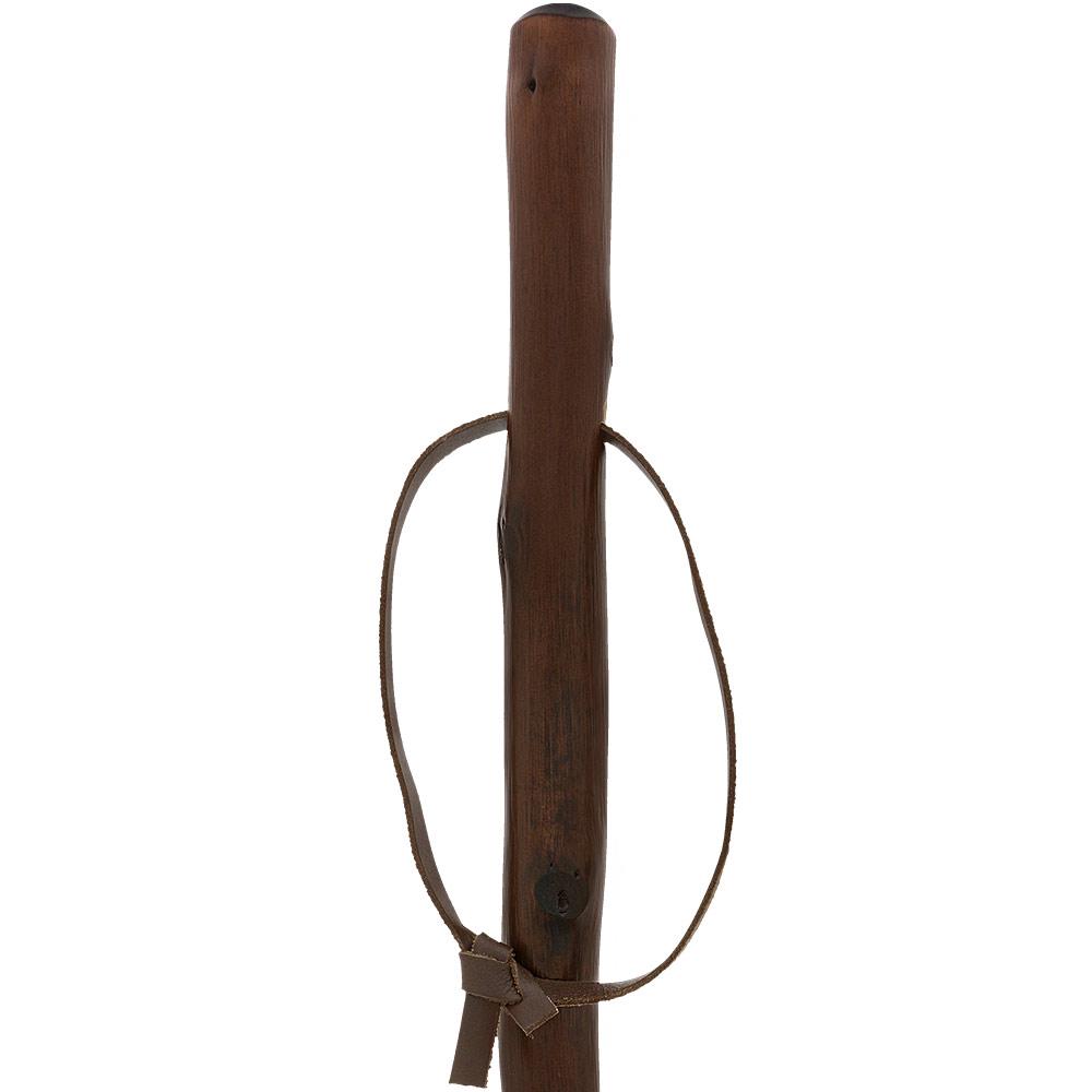 HARVY Chestnut Hiking Staff with Stained Shaft with Combi Tip