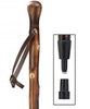 HARVY Chestnut Knobbed Walking Staff With Walnut Stained Shaft and Combi Tip