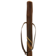 HARVY Chestnut Turned Hiking Staff with Ebony Stained Spiral Carved Shaft with Combi Tip