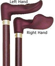 HARVY Raspberry SoftGrip, Palm Grip Walking Cane w/ Matching Two Tone Beechwood Shaft, Brass Collar