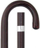 HARVY Rosewood Stripe Tourist Handle Walking Cane With Rosewood Shaft and Silver Collar