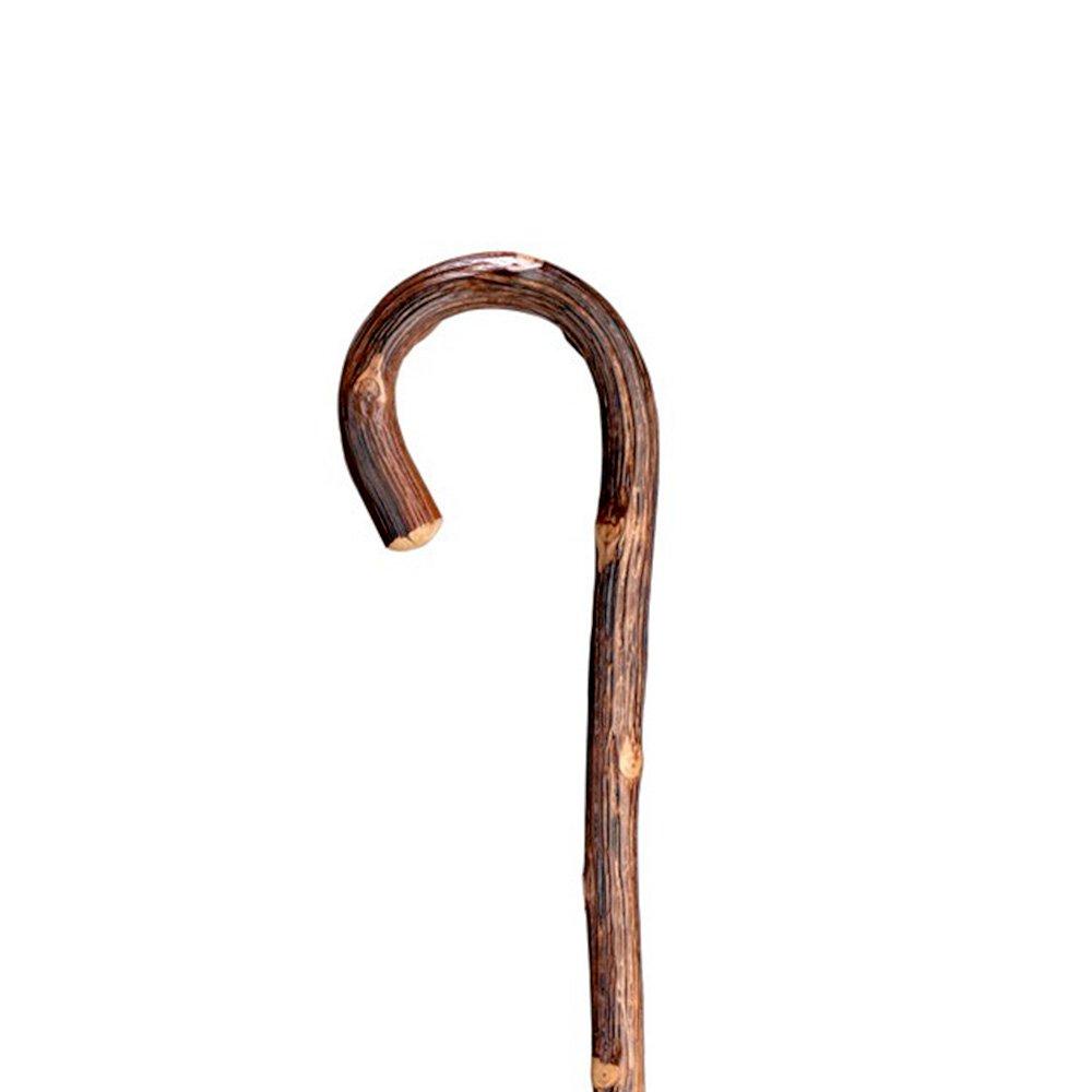 HARVY Solid Oak Tourist Walking Cane With Natural Knotted Oak Shaft