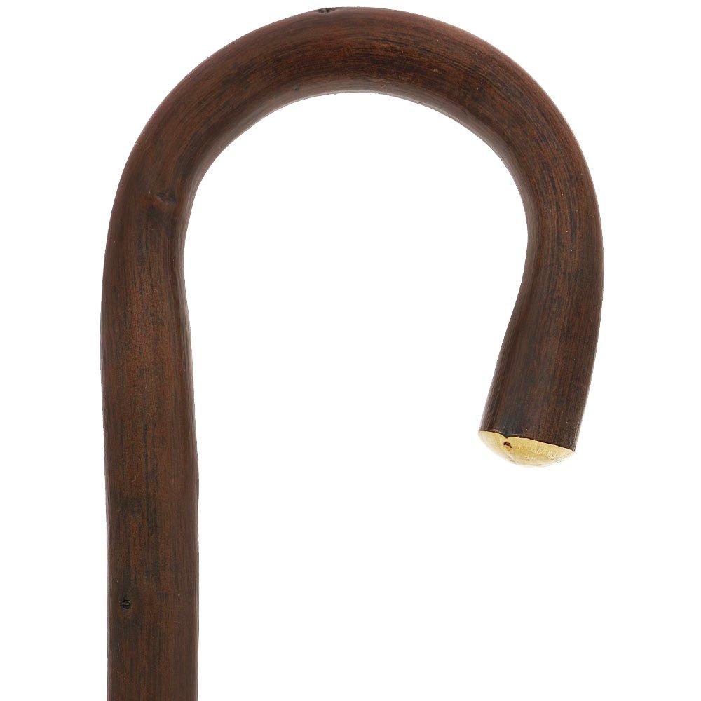 HARVY Walnut Stained Tourist Walking Cane with Knotted Chestnut shaft