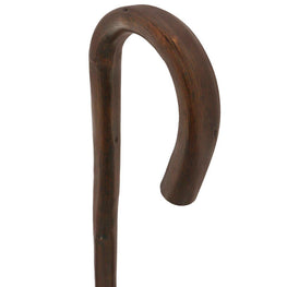 HARVY Walnut Stained Tourist Walking Cane with Knotted Chestnut shaft