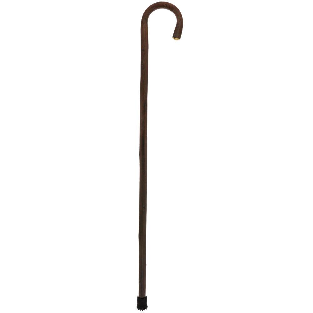 HARVY Walnut Stained Tourist Walking Cane with Knotted Chestnut shaft
